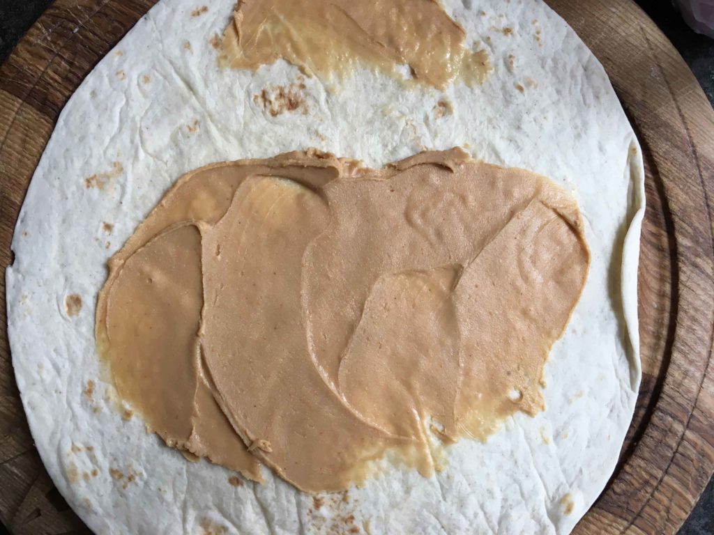 spread-peanut-butter-on-the-wrap