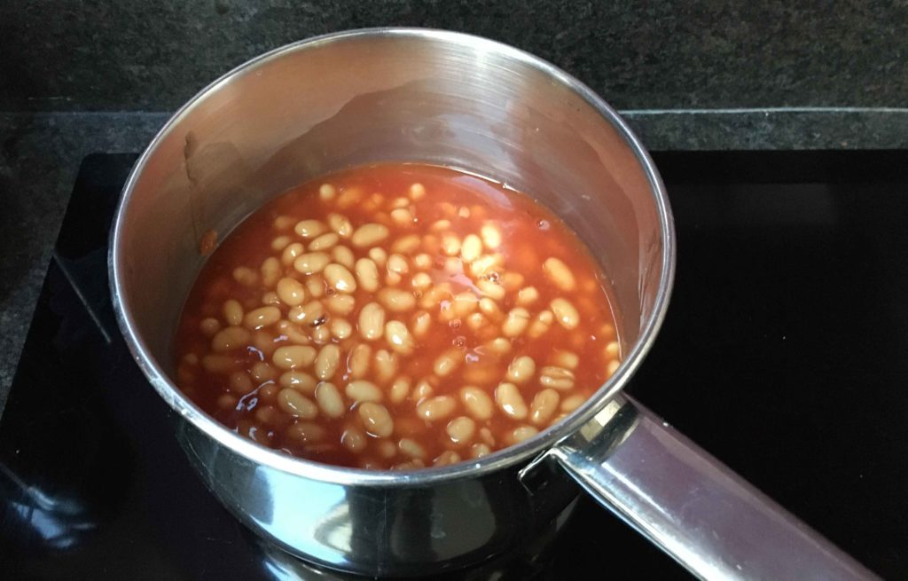 Baked Beans in a saucepan