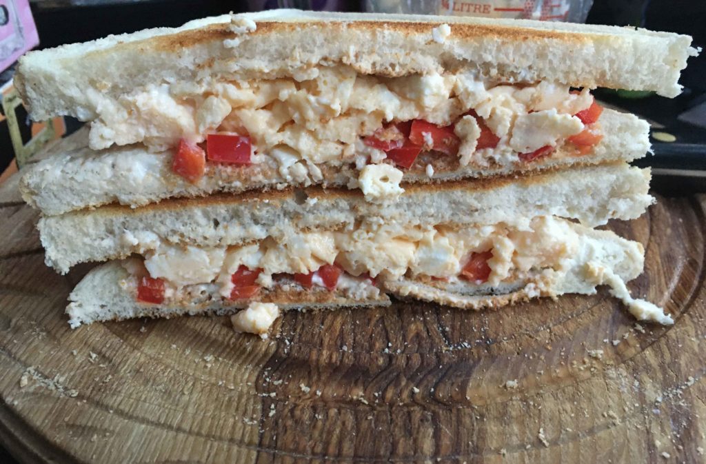 Egg-cream-cheese-red-pepper-toasted-sandwich